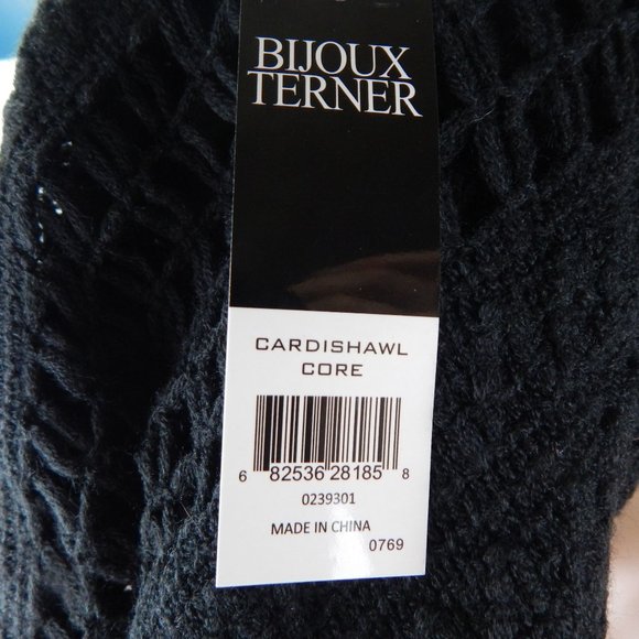 Women's Shawl Black  Multi Way Wear Knit Sweater One Size - Picture 9 of 10